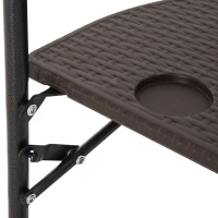 Outsunny balkonhangtafel hangtafel bruin | Aosom.nl(m-9)