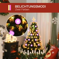 HOMCOM kerstboom dennenboom met LED 2 lichtkleuren 130 takpunten Ø45x 120 h cm(m-4)