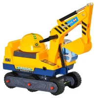 Koparka dla dzieci koparka jeździk dla małych dzieci autko z kaskiem ochronnym obrotowe(m-1)