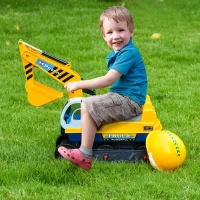 Koparka dla dzieci koparka jeździk dla małych dzieci autko z kaskiem ochronnym obrotowe(m-2)