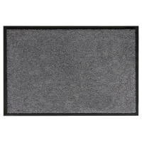 Homcom Fußmatte waschbar Gummiumrandung Grau 150 x 90 x 0,5 cm(m-1)