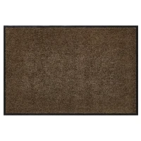 Homcom Fußmatte waschbar Gummiumrandung rutschfest Braun 90 x 60 x 0,7 cm(m-1)