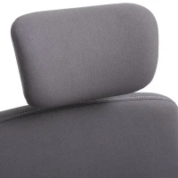 Vinsetto® Bürostuhl Ergonomischer PC Drehstuhl mit Fußstütze verstellbarer Kopfstütze Grau(m-8)