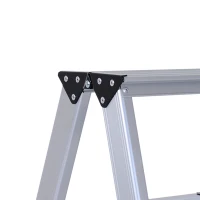 HOMCOM Trittleiter 4 Stufen | Aluminium | 81 x 42 x 72 cm | Silber(m-8)