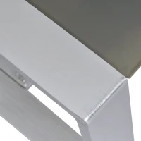 Outsunny 4-częściowy zestaw mebli ogrodowych z aluminium. Stolik z hartowanego szkła w kolorze szarym(m-7)