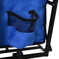 DURHAND® Bollerwagen Handwagen Gartenwagen mit Dach Faltbar extra Staubox Oxford Blau(m-10)