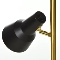 HOMCOM Stehlampe mit 3 Leuchten, Stehleuchte mit Verstellbaren Schirmen, Standleuchte E27, Metall, Bronze, 32 x 32 x 150cm(m-10)