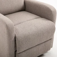 HOMCOM Relaxsessel Liegesessel Couch-Sessel Liegen Neigungswinkel 168 ° leinen Grau 66 x 83 x 107 cm(m-7)