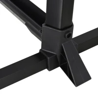 HOMCOM Fietsstandaard universele fietsstandaard met 2 haken in hoogte verstelbaar zwart(m-11)