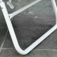 Outsunny 2er-Set Sonnenliege Gartenliege mit Leseöffnung 5-stufig einstellbar Gartenmöbel PVC-Gewebe+Metall Blau+Weiß 182 x 55 x 28 cm(m-8)