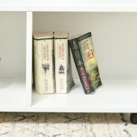 HOMCOM stolik pomocniczy stolik do kanapy z dwiema wysuwanymi szufladami 4 kółka otwarte półki stolik kawowy stolik do salonu nowoczesny prosty płyta wiórowa kolor biały 70 x 70 x 35 cm(m-7)