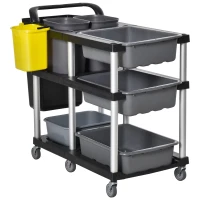 HOMCOM Putzwagen mit 3 Ebenen 110 cm x 50 cm x 92 cm(m-1)
