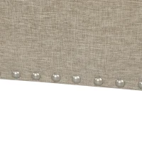 HOMCOM® Polsterbank Sitzbank mit Stauraum Truhenbank Polyester Eukalyptusholz Beige(m-9)