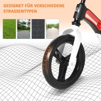 HOMCOM Laufrad ab 2 Jahre verstellbarer Sitz und Griff mit Pedaltraining Kinderlaufrad ohne Tretrad Kleinkinderfahrrad aus Magnesiumlegierung Weiß+Schwarz 86 x 41 x 49-56 cm(m-7)