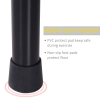 HOMCOM 45” Round Mini Trampoline Rebounder Indoor Outdoor Mini Jumper with Adjustable Handle Orange(m-5)