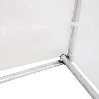 Outsunny Walk-in Polytunnel Greenhouse Garden Planting Shed Clear PE Cover 25mm Diameter Galvanised Steel Frame, 4L x 3W x 2Hm(m-9)