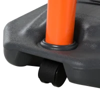 HOMCOM Kinder Basketballständer Basketballkorb Einstellbare mit Ständer Höhenverstellbar mit Ball & Pumpe Blau+Schwarz(m-9)