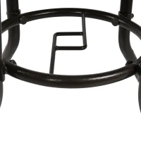 Outsunny Rattan Gartentisch runder Esstisch Glastisch Gartenmöbel Tisch Polyrattan+gehärtetes Glas Braun Ø80 x 71H cm(m-8)