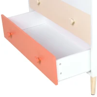 HOMCOM szafka dziecięca z 3 szufladami MDF różowy(m-8)