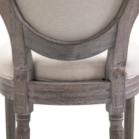 HOMCOM 2er Set Esszimmerstuhl Retro-Design Küchenstuhl Polsterstuhl mit Fußmatten 51 x 55 x 96 cm(m-9)