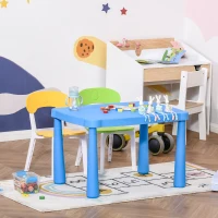 HOMCOM 3-tlg. Kindersitzgruppe mit Kindertisch 2 Stühle für 2-8 Jahre Kindermöbel PP-Kunststoff Bunt 76,5 x 54,5 x 49,5 cm(m-2)