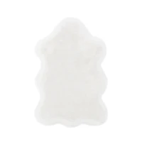 Homcom Kunstfell Hochflor Weiß 80 x 55 x 3 cm(m-1)