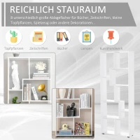 Regał z 8 przegródkami półka do przechowywania biuro gabinet płyta wiórowa biały(m-4)