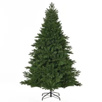 HOMCOM künstlicher Weihnachtsbaum 1,8 m Christbaum Tannenbaum PVC PE Metall Grün Ø90 x 180 cm(m-1)