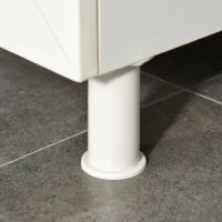 HOMCOM® Badezimmerschrank Badschrank Highboard mit Wäschekorb Regale Ungewebter Stoff(m-8)