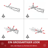 HOMCOM künstlicher Weihnachtsbaum 1,8 m Christbaum Tannenbaum PVC PE Metall Grün Ø90 x 180 cm(m-5)
