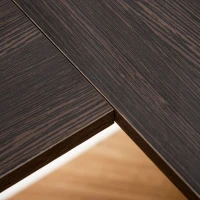 HOMCOM hoekschrijftafel hoek schrijftafel computertafel opbergvak kantoor donkerbruin(m-7)