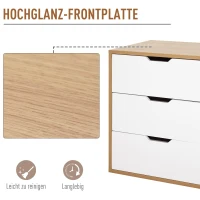 HOMCOM Szafka biurowa z 3 szufladami(m-6)