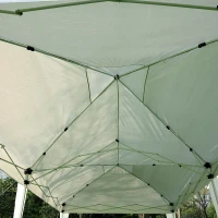 Outsunny 3 x 6 m Pop Up Gazebo with Sides and Windows, Height Adjustable Wedding Camping Party Tent Canopy Marquee with Storage Bag for Garden, Event, White(m-9)