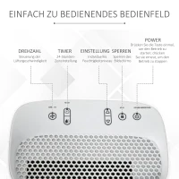HOMCOM Luftentfeuchter Raumgröße 18-28㎡ 12L/24h elektrisch Raumentfeuchter gegen Feuchtigkeit mit Rollen für Badezimmer Wohnzimmer Schlafzimmer ABS Kupfer Aluminium Weiß 28,8 x 19,8 x 50,9 cm(m-6)