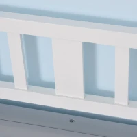 HOMCOM Speelgoedkist zitbank met opbergruimte kistbank massief houten poten grijs(m-9)