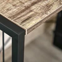 HOMCOM Schreibtisch Computertisch Bürotisch Home-Office Tisch klappbar mit E1 Spanplatte Metallrahmen faltbar Industriedesign Laptop Tisch Rustikales Braun+ Schwarz 90 x 45 x 74 cm(m-9)