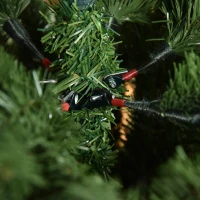 HOMCOM künstlicher Weihnachtsbaum 1,8 m Christbaum Tannenbaum PVC PE Metall Grün Ø90 x 180 cm(m-9)