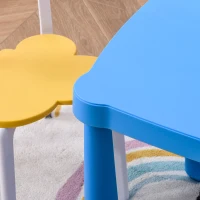 HOMCOM 3-tlg. Kindersitzgruppe mit Kindertisch 2 Stühle für 2-8 Jahre Kindermöbel PP-Kunststoff Bunt 76,5 x 54,5 x 49,5 cm(m-10)