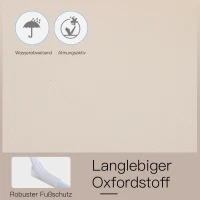 Krzesło kempingowe składane plażowe do ogrodu na balkon Oxford kremowy Outsunny(m-5)