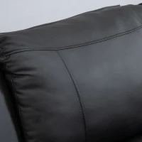 HOMCOM Doppelsofa Relaxliege Relaxsessel verstellbare Rückenlehnen PU Schwarz 141,5x 95 x 94,5 cm(m-11)
