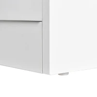 HOMCOM Szafka kuchenna z blatem, Szafka na naczynia, Bufet, Witryna, 6 komór, szklane drzwi, MDF, biały, 80 x 37 x 183 cm(m-10)