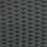 Outsunny dreiteiliges Set Sonnenliege mit verstellbarer Rücklehne Garten Liege Teetisch Flammhemmende Polsterung Metall PE-Rattan Polyester Schwarz+Cremeweiß 195 x 60 x 86 cm(m-9)