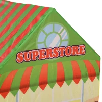 HOMCOM Kinderspielhaus Spielzelt Supermarkt Tür und Verkaufsfenster 3 Jahre Rollenspiel Polyester 93 x 69 x 103 cm(m-9)