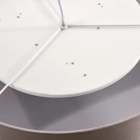 HOMCOM Hängeleuchte LED Deckenlampe Deckenstrahler elegant 36 W Küche Bar Wohnzimmer Schlafzimmer Stahl Hellgrau 59L x 59B x 44H cm(m-7)