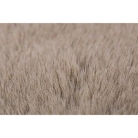 Homcom Kunstfell Hochflor Taupe 80 x 55 x 3 cm(m-2)