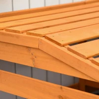 Boks na pojemniki na śmieci z przednimi drzwiami Śmietnik na 2 kosze o pojemności 240 l lite drewno(m-9)