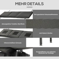 Leżak ogrodowy dla 2 osób pawilon ogrodowy z zasłonami regulowany aluminium(m-7)