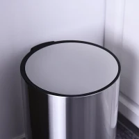 HOMCOM Abfalleimer Mülleimer Treteimer mit Inneneimer 20 L Soft Schließen Edelstahl PP Ø30,8 x 48,7 cm(m-11)