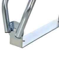 HOMCOM Fahrradparker Fahrradständer Mehrfachständer Bügelparker Boden- und Wandmontage Stahl Silber 5 Fahrräder 29 x 32,5 x 8,2 cm(m-9)