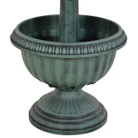 Outsunny 3-tier Chelsea Planter Flowers Display Fountain Stable Base Outdoor Garden Flower Pot Patio Balcony Indoors Green(m-8)